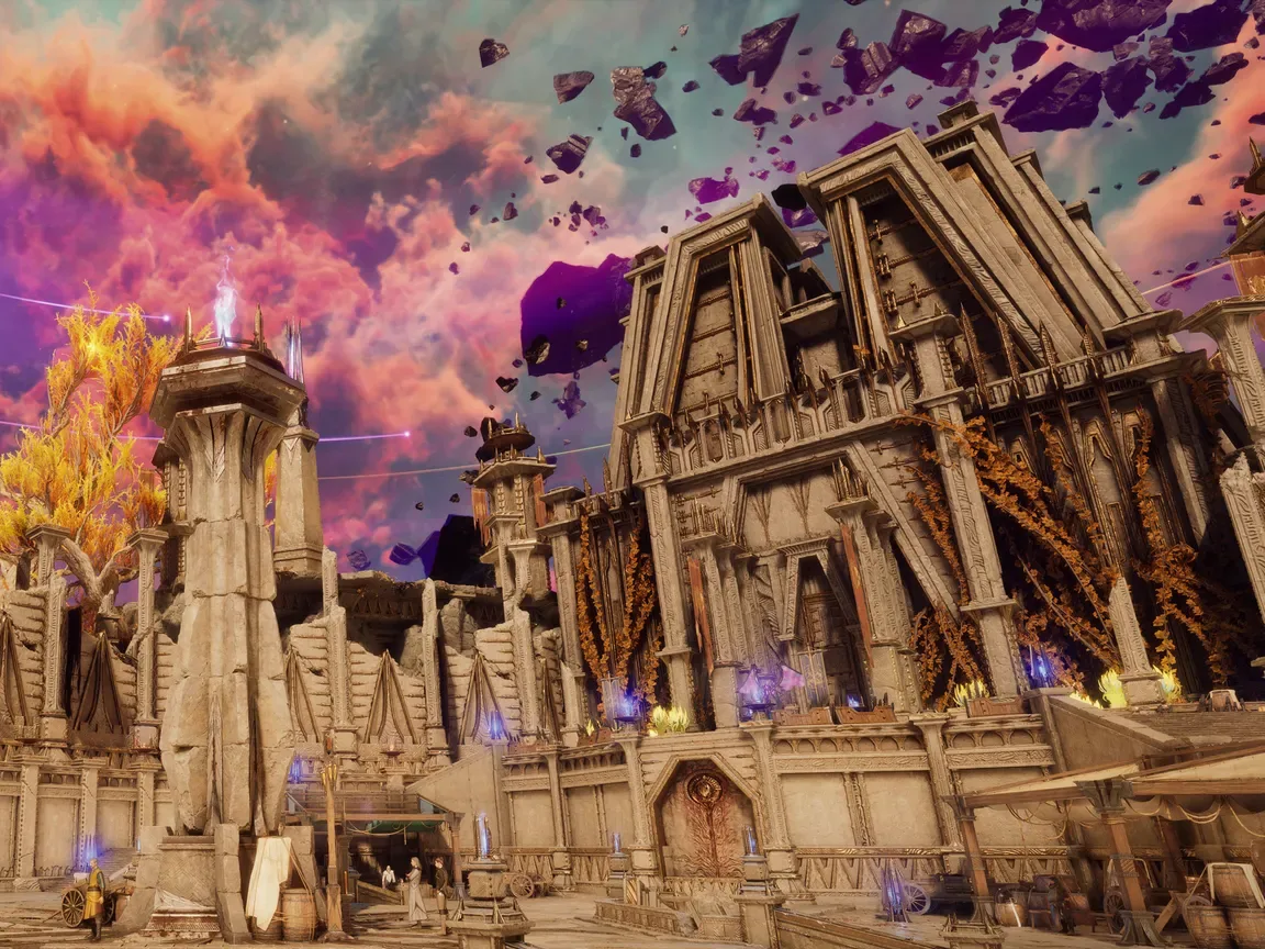 Tall ruined towers in AION 2 key art, cropped