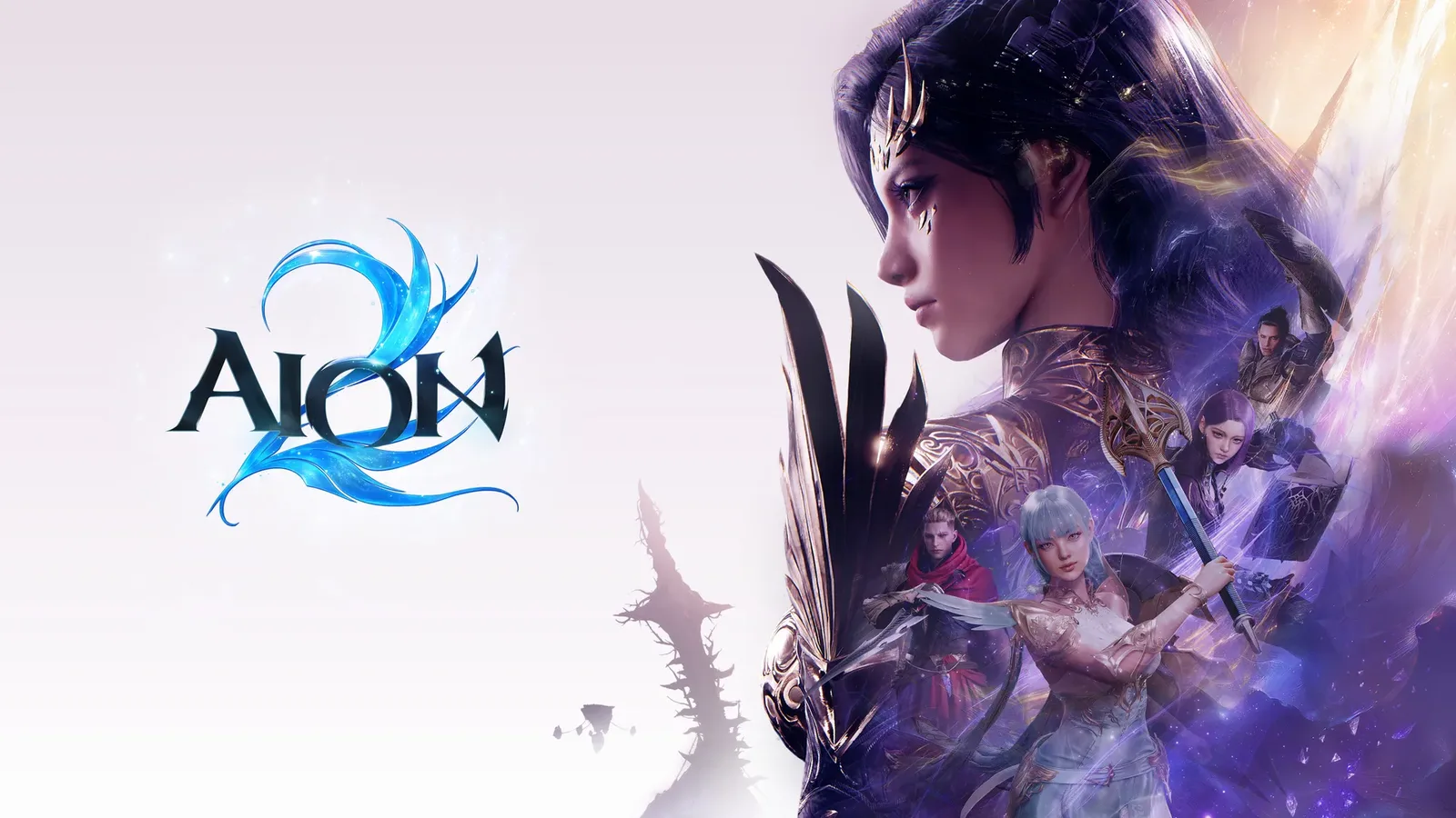 Characters in violet AION 2 key art