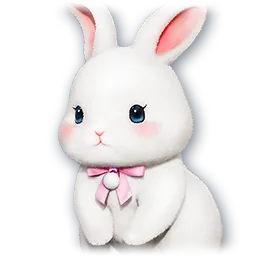 White Bunny pet portrait from AION 2